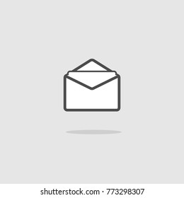 Mail envelope icon. Postal letter sign illustration