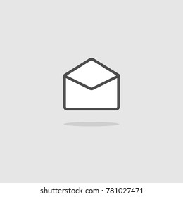 Mail envelope icon. Postal letter sign illustration