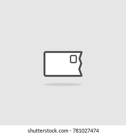 Mail envelope icon. Postal letter sign illustration