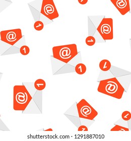 Mail envelope icon seamless pattern background. Email message vector illustration. Mailbox e-mail symbol pattern.
