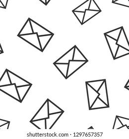 Mail envelope icon seamless pattern background. Email message vector illustration. Mailbox e-mail symbol pattern.