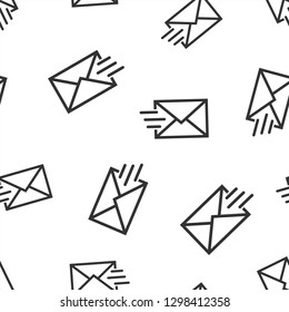 Mail envelope icon seamless pattern background. Email message vector illustration. Mailbox e-mail symbol pattern.