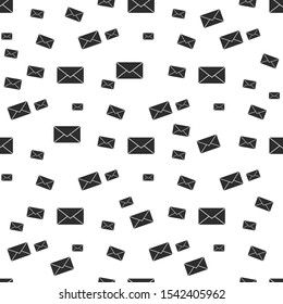 Mail envelope icon seamless pattern background. Email message vector illustration. Mailbox e-mail symbol pattern.