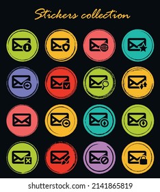 Mail and envelope icon set for web sites and user interface