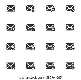 Mail and envelope icon set for web sites and user interface
