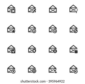 Mail and envelope icon set for web sites and user interface