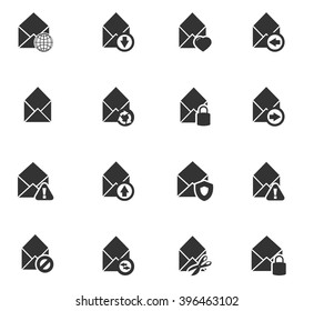 Mail and envelope icon set for web sites and user interface