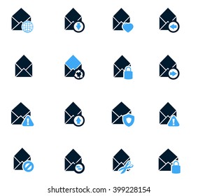 Mail and envelope icon set for web sites and user interface