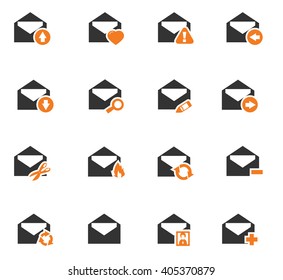 Mail and envelope icon set for web sites and user interface