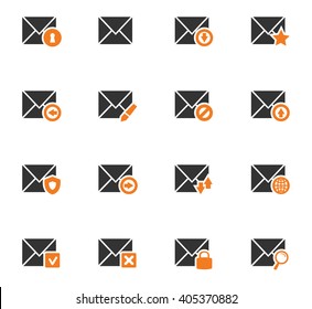 Mail and envelope icon set for web sites and user interface
