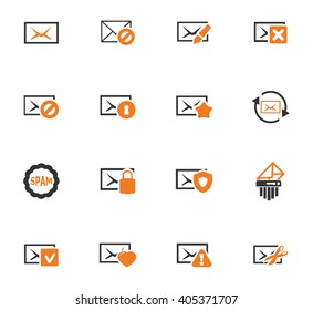 Mail and envelope icon set for web sites and user interface