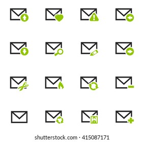 Mail and envelope icon set for web sites and user interface