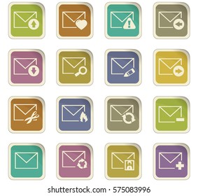 Mail and envelope icon set for web sites and user interface