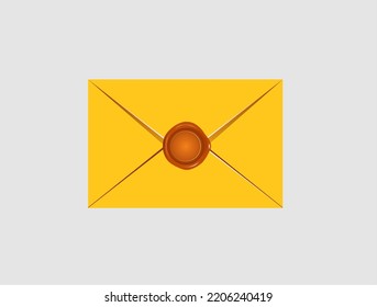 Briefumschlag-Symbol mit Briefmarke
 einzeln auf grauem Hintergrund. E-Mail-Benachrichtigung senden
 mit Buchstaben, Prüfzeichen, Papierebene und Lupe.
 realistische Vektorgrafik