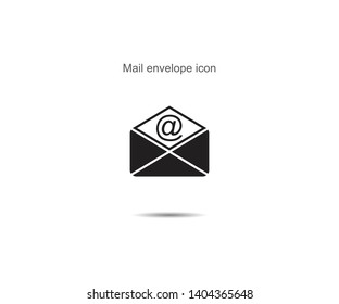 Mail envelope icon vector illustration on background