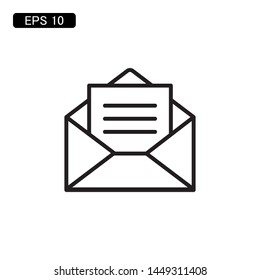 mail envelope icon vector illustration