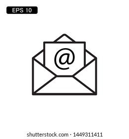 mail envelope icon vector illustration