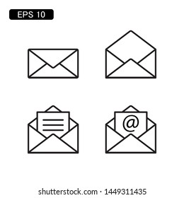 mail envelope icon vector illustration