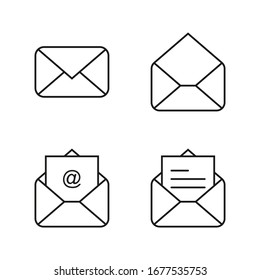 Mail envelope icon vector illustration on white background