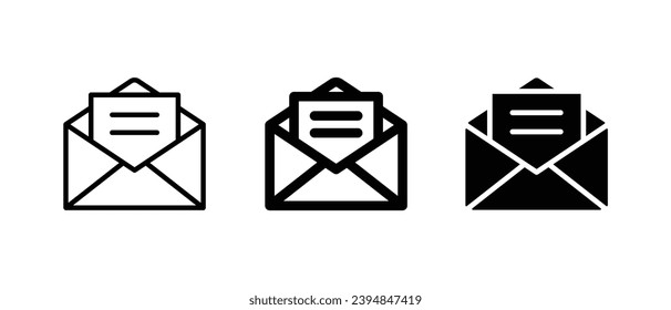 Mail envelope icon vector illustration for web, ui, and mobile apps