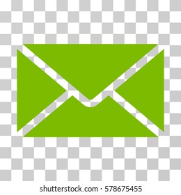 Mail Envelope icon. Vector illustration style is flat iconic symbol, eco green color, transparent background. Designed for web and software interfaces.