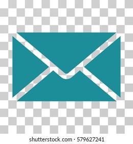 Mail Envelope icon. Vector illustration style is flat iconic symbol, soft blue color, transparent background. Designed for web and software interfaces.