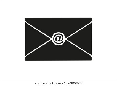 Mail envelope icon vector on isolated background. Symbols of email flat vector illustration.