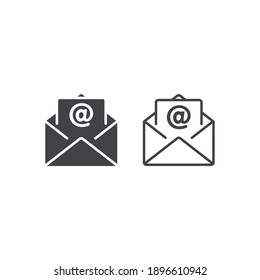 
Mail envelope icon vector on isolated background. Symbols of email flat vector illustration