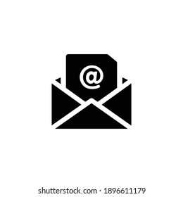 
Vector de icono de sobre de correo en el fondo aislado