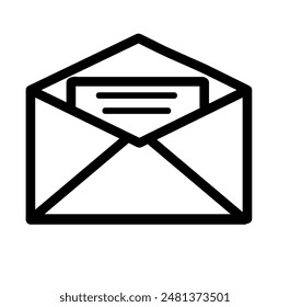 Mail envelope icon vector on isolated background.