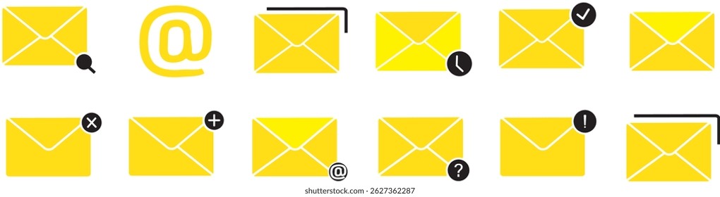 mail envelope icon vector symbol, sent mail, new mail, inbox, email . Mail icon vector for illustration, Flat design sign icon set for web, transparent background,
