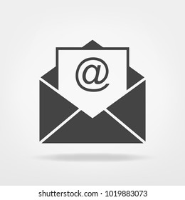 mail envelope illustration - contact flat icon 