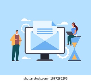 Mail envelope internet online messenger abstract concept. Vector flat graphic design simple illustration