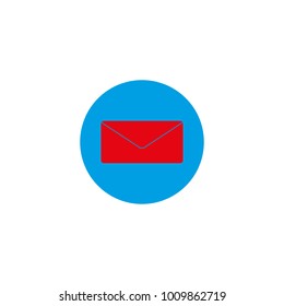 mail envelope isolated blue background icon