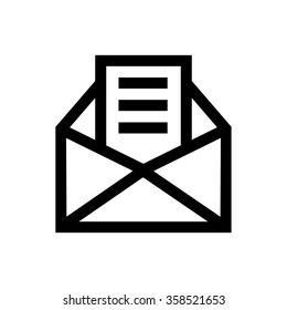 Mail, envelope, letter  line icon. Pixel perfect fully editable vector icon suitable for websites, info graphics and print media.