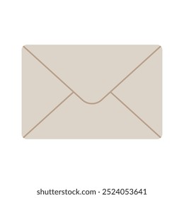 Mail Envelope Letter. Post card Craft paper letter and mail envelope. Postage card cute envelope vector illustration.