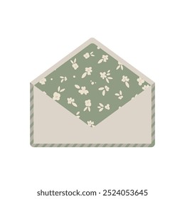 Mail Envelope Letter. Post card Craft paper letter and mail envelope. Postage card cute envelope vector illustration.