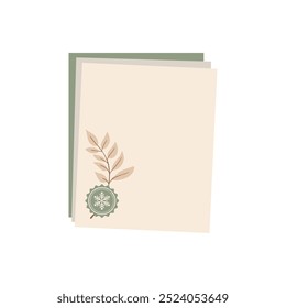 Mail Envelope Letter. Post card Craft paper letter and mail envelope. Postage card cute envelope vector illustration.