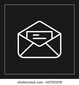 mail envelope line icon