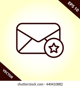 mail envelope line icon