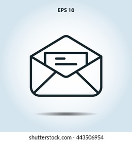mail envelope line icon
