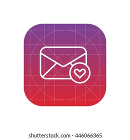 mail envelope line icon