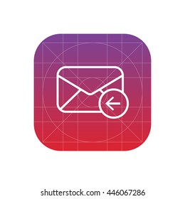 mail envelope line icon