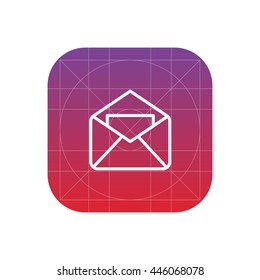 mail envelope line icon