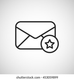 mail envelope line icon