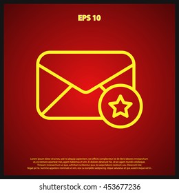 mail envelope line icon