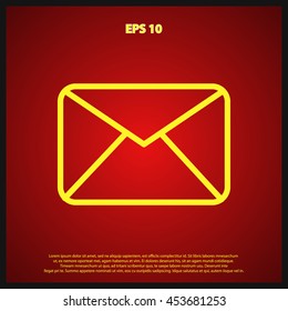 mail envelope line icon