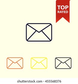 mail envelope line icon