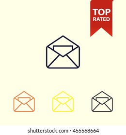 mail envelope line icon
