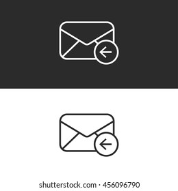mail envelope line icon
